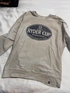 47 Ryder Cup Beige Crewneck Sweatshirt with Navy Logo